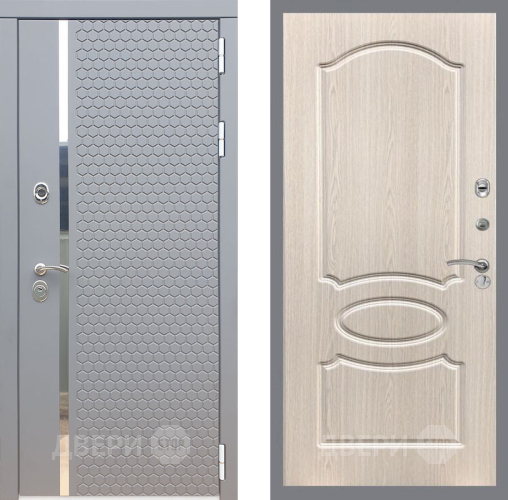 Входная металлическая Дверь Рекс (REX) 24 FL-128 Беленый дуб в Подольск