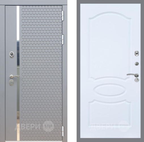 Входная металлическая Дверь Рекс (REX) 24 FL-128 Силк Сноу в Подольск