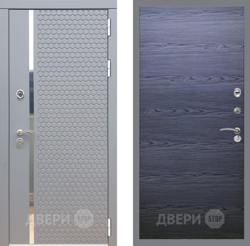 Входная металлическая Дверь Рекс (REX) 24 GL Дуб тангенальный черный в Подольск