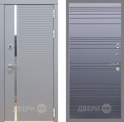Входная металлическая Дверь Рекс (REX) 24 Line Силк титан в Подольск