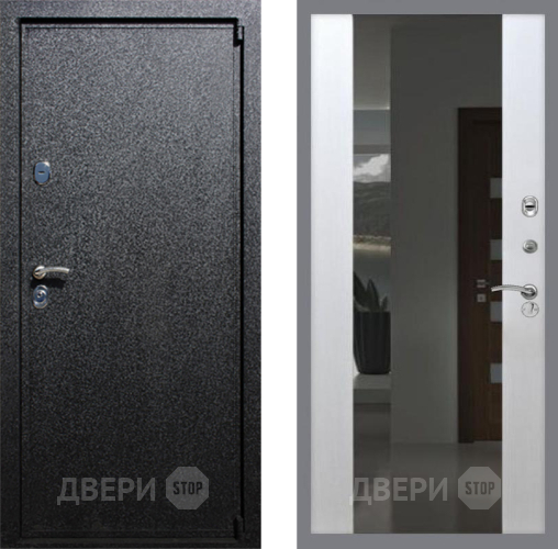 Входная металлическая Дверь Рекс (REX) 3 СБ-16 Зеркало Белый ясень в Подольск