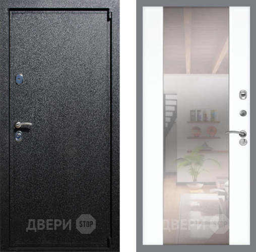 Входная металлическая Дверь Рекс (REX) 3 СБ-16 Зеркало Силк Сноу в Подольск
