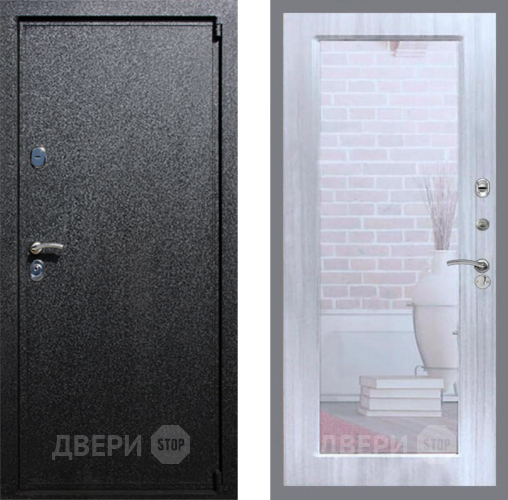 Входная металлическая Дверь Рекс (REX) 3 Зеркало Пастораль Сандал белый в Подольск