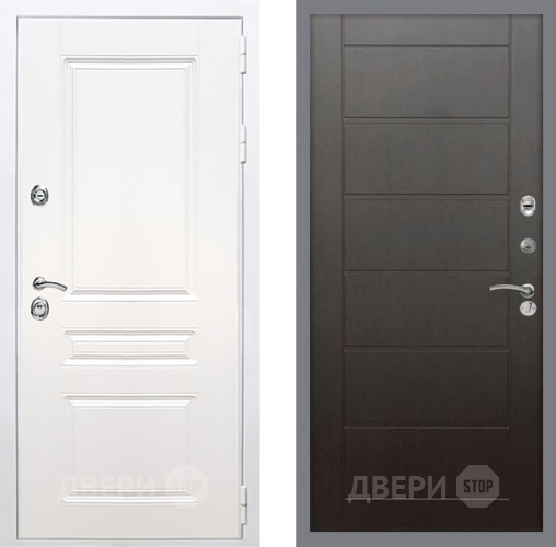 Входная металлическая Дверь Рекс (REX) Премиум-н Силк Сноу Сити Венге в Подольск