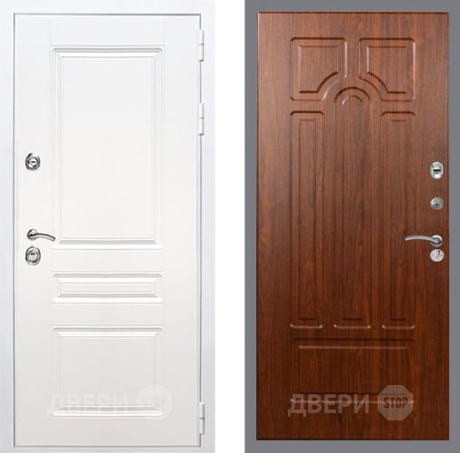 Входная металлическая Дверь Рекс (REX) Премиум-н Силк Сноу FL-58 Морёная берёза в Подольск