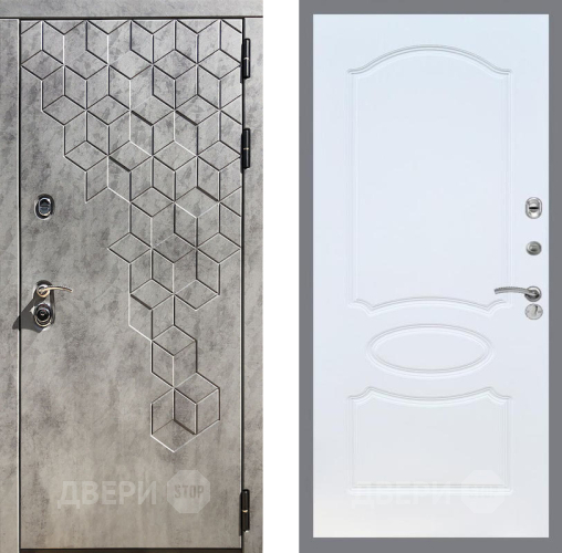Входная металлическая Дверь Рекс (REX) 23 FL-128 Белый ясень в Подольск