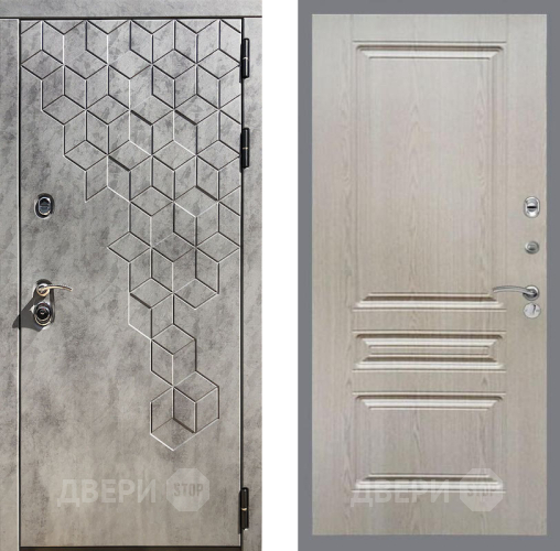 Входная металлическая Дверь Рекс (REX) 23 FL-243 Беленый дуб в Подольск