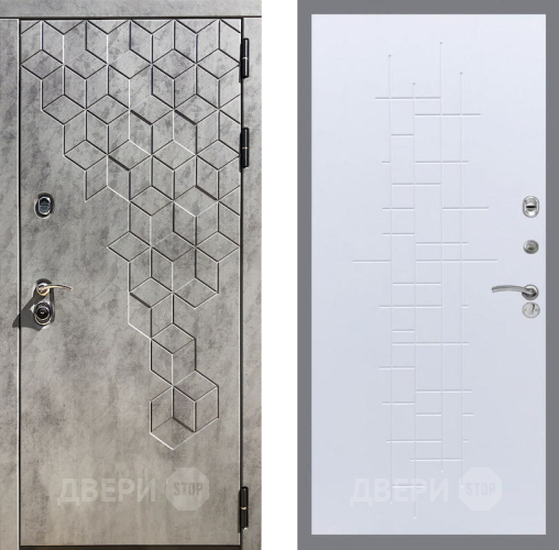 Входная металлическая Дверь Рекс (REX) 23 FL-289 Белый ясень в Подольск