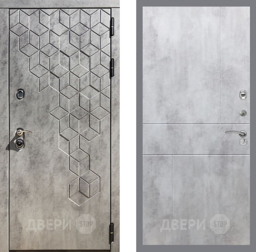 Входная металлическая Дверь Рекс (REX) 23 FL-290 Бетон светлый в Подольск