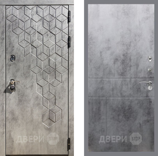 Входная металлическая Дверь Рекс (REX) 23 FL-290 Бетон темный в Подольск