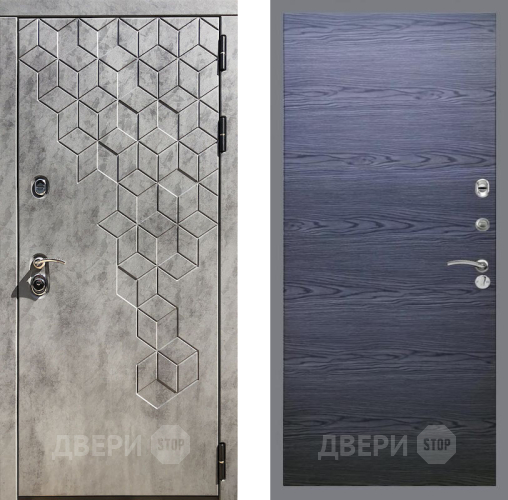 Входная металлическая Дверь Рекс (REX) 23 GL Дуб тангенальный черный в Подольск