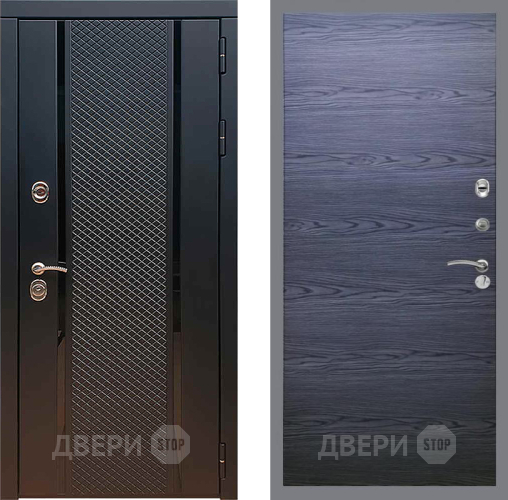 Входная металлическая Дверь Рекс (REX) 25 GL Дуб тангенальный черный в Подольск