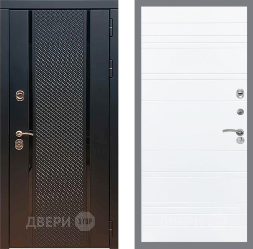 Входная металлическая Дверь Рекс (REX) 25 Line Силк Сноу в Подольск