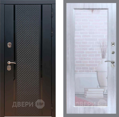 Входная металлическая Дверь Рекс (REX) 25 Зеркало Пастораль Сандал белый в Подольск