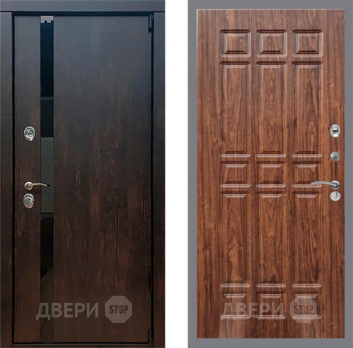 Входная металлическая Дверь Рекс (REX) 26 FL-33 орех тисненый в Подольск