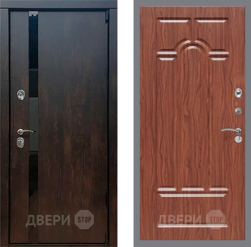 Входная металлическая Дверь Рекс (REX) 26 FL-58 орех тисненый в Подольск