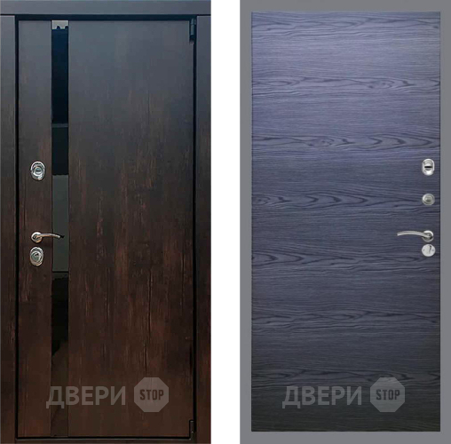 Входная металлическая Дверь Рекс (REX) 26 GL Дуб тангенальный черный в Подольск