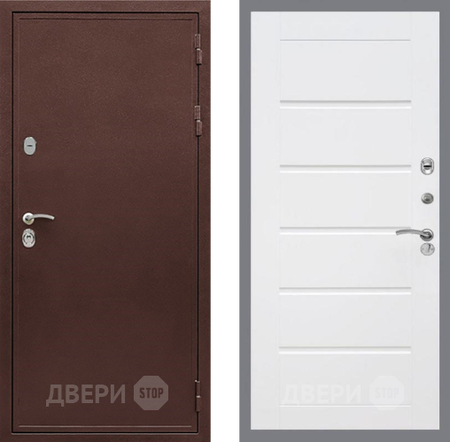 Дверь Рекс (REX) 5 металл 3 мм Сити Белый ясень в Подольск