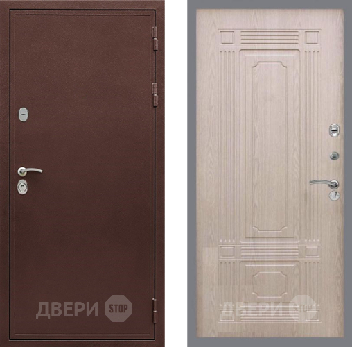 Входная металлическая Дверь Рекс (REX) 5 металл 3 мм FL-2 Беленый дуб в Подольск