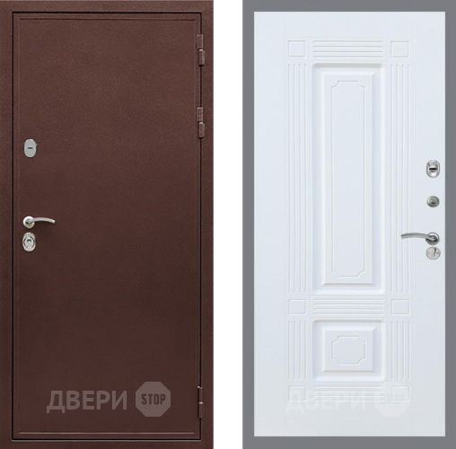 Входная металлическая Дверь Рекс (REX) 5 металл 3 мм FL-2 Силк Сноу в Подольск
