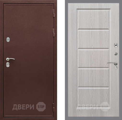 Входная металлическая Дверь Рекс (REX) 5 металл 3 мм FL-39 Беленый дуб в Подольск