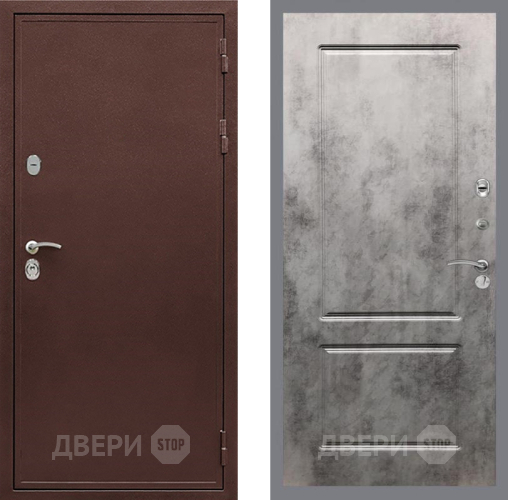 Дверь Рекс (REX) 5 металл 3 мм FL-117 Бетон темный в Подольск