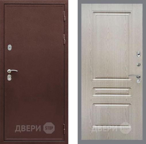 Входная металлическая Дверь Рекс (REX) 5 металл 3 мм FL-243 Беленый дуб в Подольск