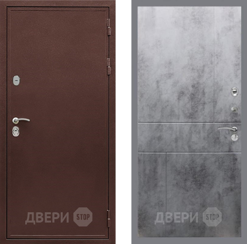 Входная металлическая Дверь Рекс (REX) 5 металл 3 мм FL-290 Бетон темный в Подольск