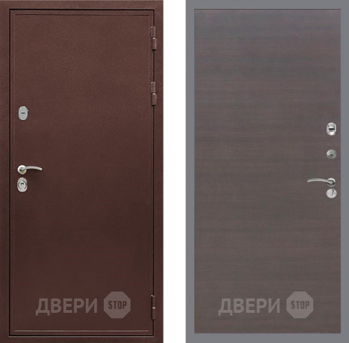 Дверь Рекс (REX) 5 металл 3 мм GL венге поперечный в Подольск