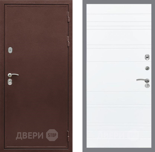 Дверь Рекс (REX) 5 металл 3 мм Line Силк Сноу в Подольск