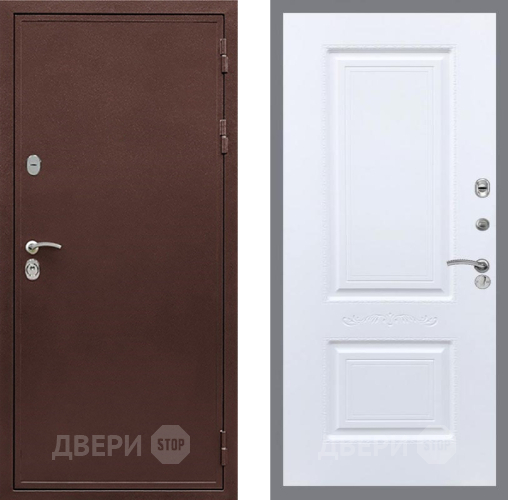 Входная металлическая Дверь Рекс (REX) 5 металл 3 мм Смальта Силк Сноу в Подольск