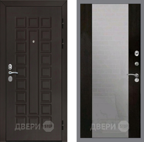 Входная металлическая Дверь Рекс (REX) Сенатор Cisa СБ-16 Зеркало Венге в Подольск