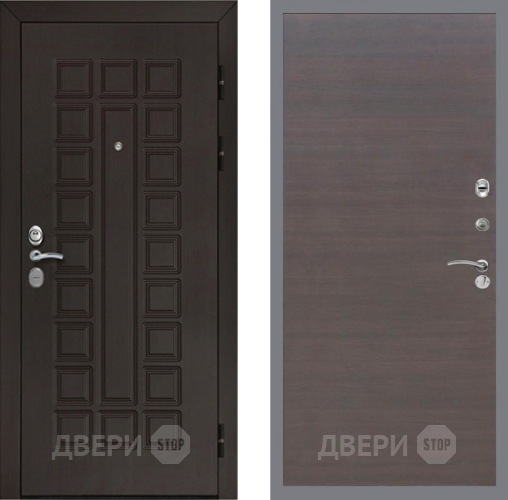 Входная металлическая Дверь Рекс (REX) Сенатор Cisa GL венге поперечный в Подольск