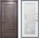 Входная металлическая Дверь Рекс (REX) Пренмиум-S Зеркало Пастораль Белый ясень в Подольск