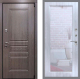 Входная металлическая Дверь Рекс (REX) Пренмиум-S Зеркало Пастораль Сандал белый в Подольск