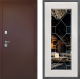 Входная металлическая Дверь Дверной континент Рубикон Медь Дизайн ФЛ-Тиффани Зеркало Белое дерево в Подольск