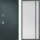 Входная металлическая Дверь Дверной континент Рубикон Серебро Дизайн ФЛ-757 Черное Стекло Софт милк в Подольск