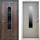 Входная металлическая Дверь Престиж TERMO с терморазрывом Лацио Дуб White с окном и ковкой Бетон светлый в Подольск