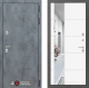 Входная металлическая Дверь Лабиринт (LABIRINT) Бетон Зеркало 19 Белый софт в Подольск