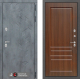 Входная металлическая Дверь Лабиринт (LABIRINT) Бетон 03 Орех бренди в Подольск