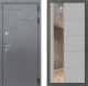 Входная металлическая Дверь Лабиринт (LABIRINT) Cosmo Зеркало 19 Грей софт в Подольск