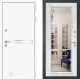 Дверь Лабиринт (LABIRINT) Лайн White Зеркало Фацет с багетом Белый софт в Подольск