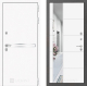 Входная металлическая Дверь Лабиринт (LABIRINT) Лайн White Зеркало 19 Белый софт в Подольск
