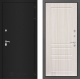 Входная металлическая Дверь Лабиринт (LABIRINT) Classic шагрень черная 03 Сандал белый в Подольск
