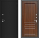 Входная металлическая Дверь Лабиринт (LABIRINT) Classic шагрень черная 03 Орех бренди в Подольск