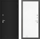 Входная металлическая Дверь Лабиринт (LABIRINT) Classic шагрень черная 07 Белое дерево в Подольск