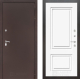 Входная металлическая Дверь Лабиринт (LABIRINT) Classic антик медь 26 Белый (RAL-9003) в Подольск