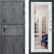 Входная металлическая Дверь Лабиринт (LABIRINT) Инфинити Зеркало Фацет с багетом Белый софт в Подольск
