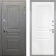Входная металлическая Дверь Интекрон (INTECRON) Брайтон Графит ФЛ-243 Белый матовый в Подольск