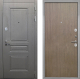 Входная металлическая Дверь Интекрон (INTECRON) Брайтон Графит Гладкая шпон Венге коричневый в Подольск